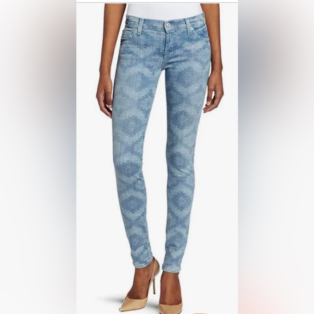 7 for all mankind The skinny pyramid laser denim